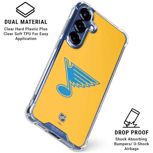 NHL St. Louis Blues Solid Background Galaxy S25 Clear Case